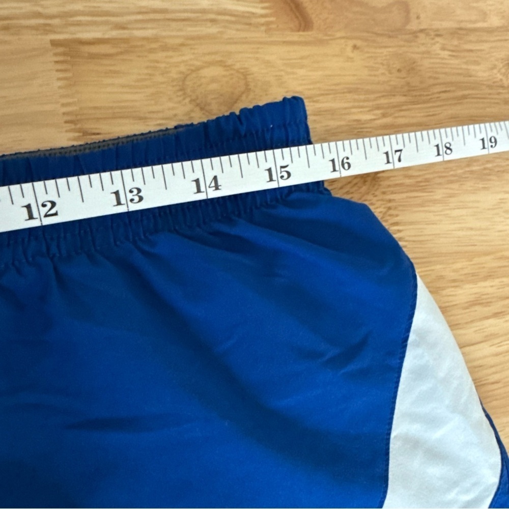 Under Armour Women’s Active Lined Drawstring Shorts Blue/white Heatgear Size L - Picture 7 of 8